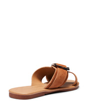 Load image into Gallery viewer, Just Because Shoes Rimini Camel | Leather Sandals | Slides | Flats
