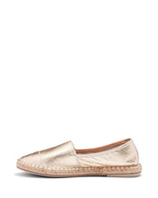 Load image into Gallery viewer, Just Because Shoes Adem Gold | Leather Flats | Espadrille | Slip On 
