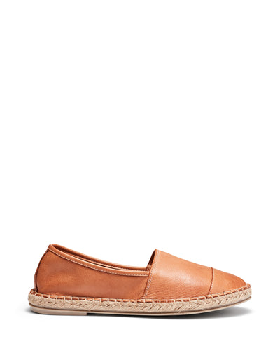 Just Because Shoes Adem Tan | Leather Flats | Espadrille | Slip On 