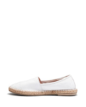 Load image into Gallery viewer, Just Because Shoes Adem White | Leather Flats | Espadrille | Slip On 
