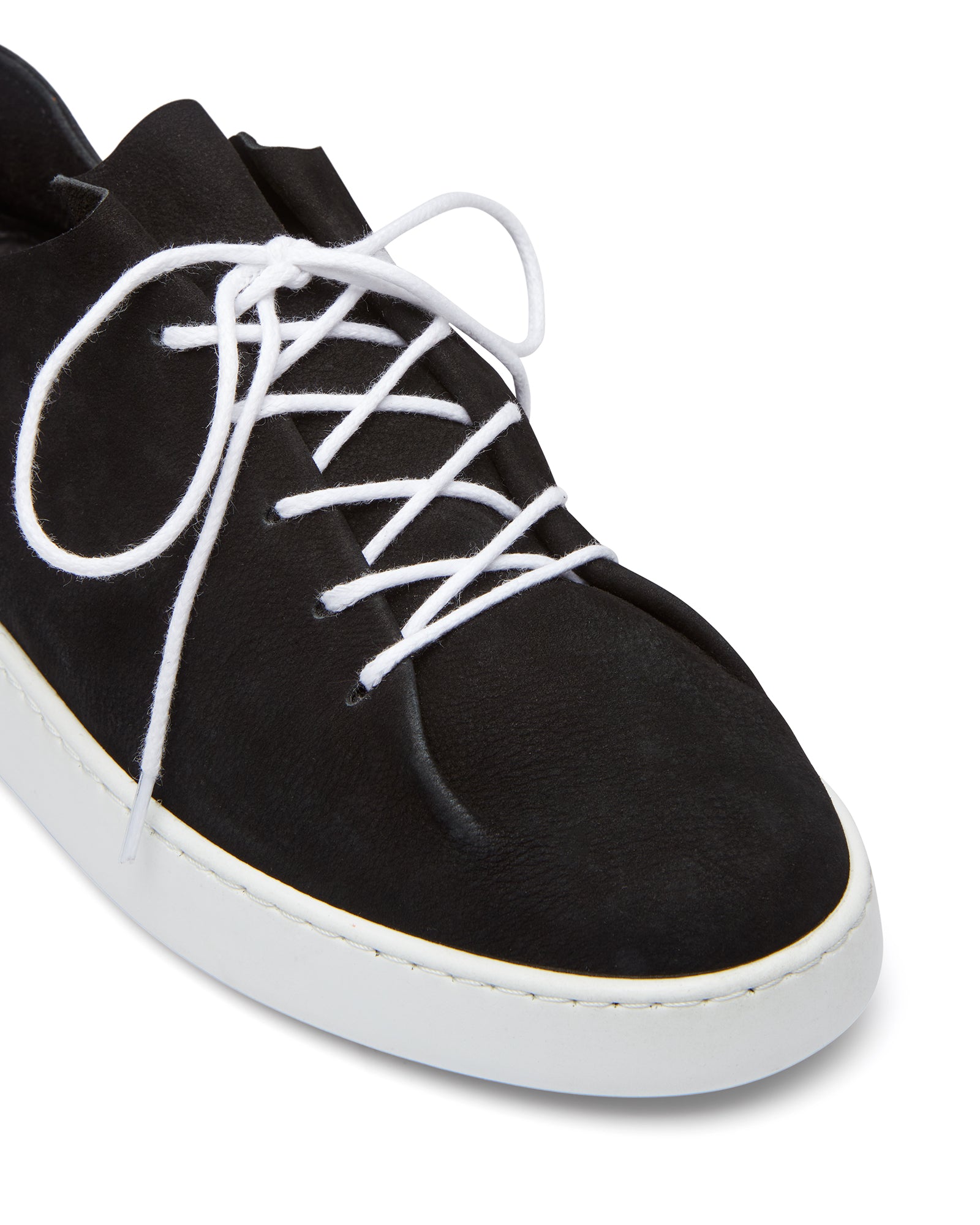 Just Because Shoes Angie Black | Leather Sneaker | Lace Up | Platform