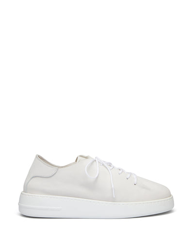 Just Because Shoes Angie White | Leather Sneaker | Lace Up | Platform