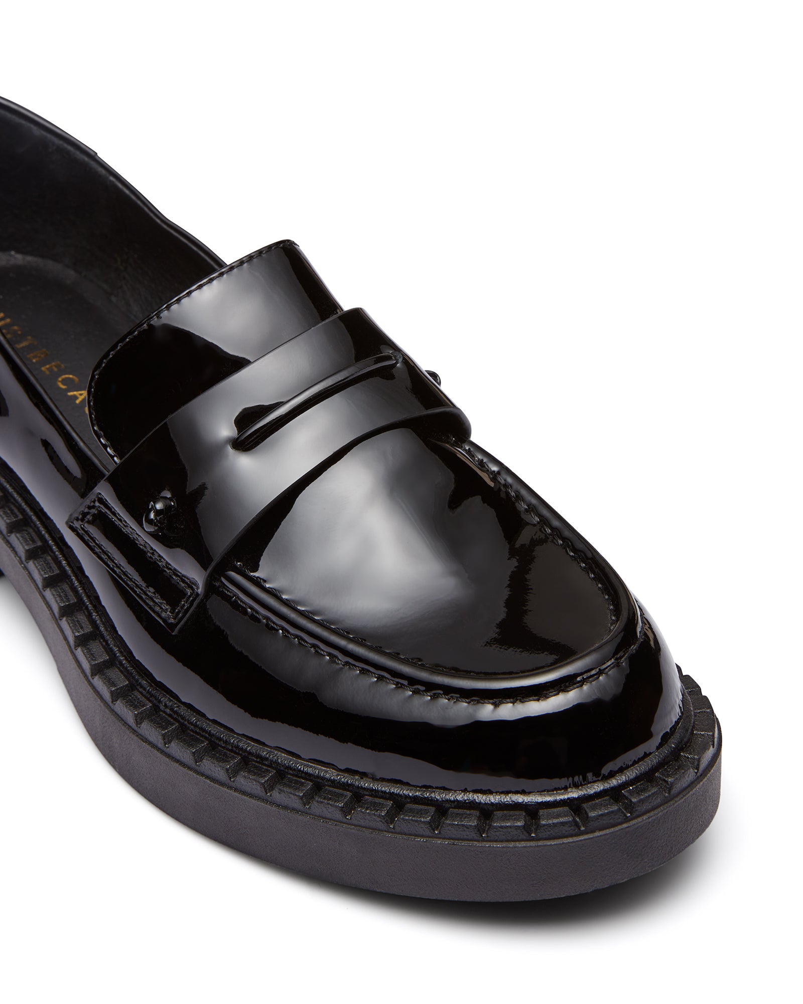 Just Because Shoes Axel Black Patent | Women's Leather Loafers | Flats | Slip On