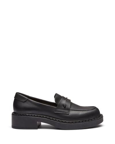 Just Because Shoes Axel Black | Women's Leather Loafers | Flats | Slip On