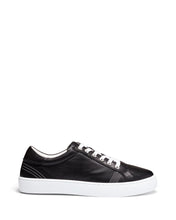 Load image into Gallery viewer, Just Because Shoes Bahar Black | Leather Sneaker | Lace Up | Flat 
