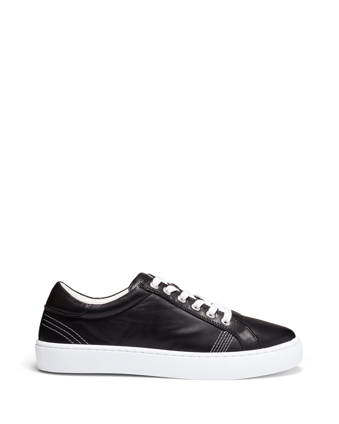 Just Because Shoes Bahar Black | Leather Sneaker | Lace Up | Flat 