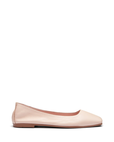 Just Because Shoes Beck Cream | Leather Flats | Ballet | Slip On | Square
