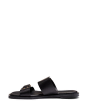 Load image into Gallery viewer, Just Because Shoes Danae Black | Leather Sandals | Slides | Flats 
