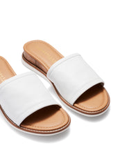 Load image into Gallery viewer, Just Because Shoes Flora White | Leather Sandals | Slides | Wedges
