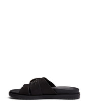 Load image into Gallery viewer, Just Because Shoes Fresia Black | Leather Sandals | Slides | Flatform
