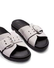 Load image into Gallery viewer, Just Because Shoes Fresia Ice | Leather Sandals | Slides | Flatform
