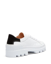 Load image into Gallery viewer, Just Because Shoes Patch White | Leather Sneaker | Lace Up | Platform
