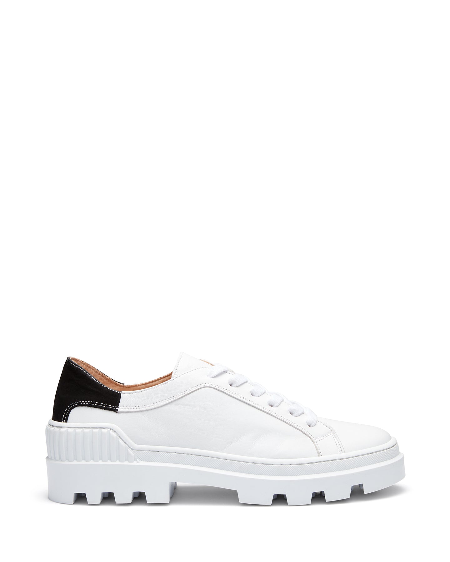 Just Because Shoes Patch White | Leather Sneaker | Lace Up | Platform