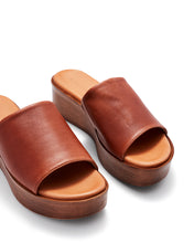 Load image into Gallery viewer, Just Because Shoes Rosa Brandy | Leather Flatform | Slides | Sandals
